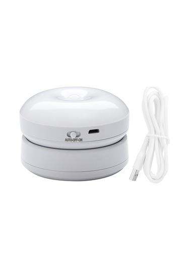 Hareket Sensörlü Gece Lambası 360 Derece Dönebilen Led Şarj Edilebilir Hareketle Etkinleştirilen Gece Lambası Merdiven Duvar Dolap Dolap Beyaz Işık Diğer