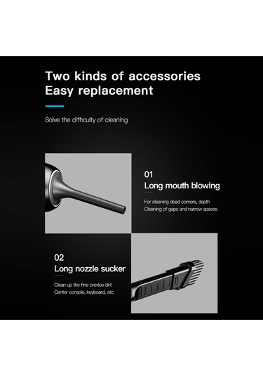 Qianf Araba Kablosuz Elektrikli Süpürge 120 W Yüksek Güçlü