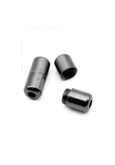 Ayarlanabilir 1 Çift Gri Vidalı Kapsül Uçlu 6 Mm Lastik Pratik Bağcık Gri