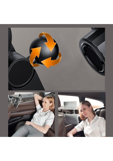 Skycity Baseus Arka Koltuk Telefon Ve Tablet Tutucu, 360 Döner, 4.7-12.3 İnç Uyumlu, Katlanabilir, Siyah Suhz-01 Siyah