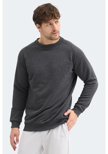 Slazenger Nadav Erkek Koyu Gri Sweatshırt Koyu Gri