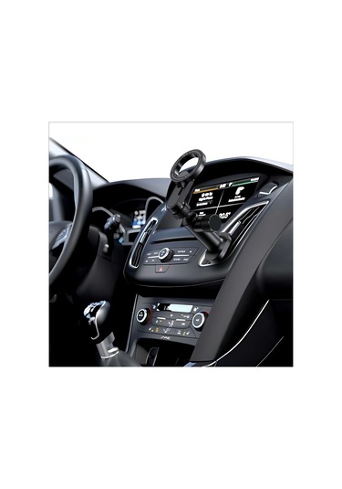 Go Des Gd-hd327 Magnetik 360 Dönebilen Düz Zemin Ve Havalandırma Tasarımlı Araç Telefon Tutucu Siyah