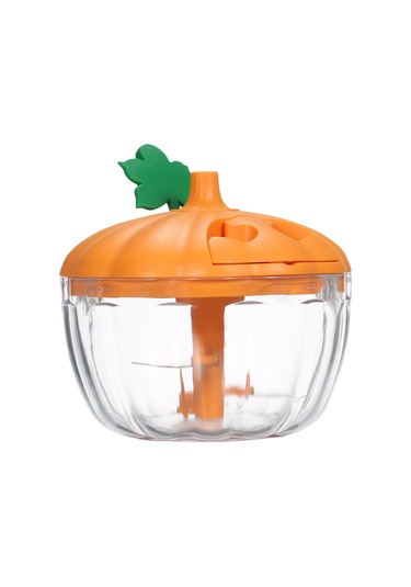 Xindoker Manuel Gıda Dilici - 450ml El İle Sarımsak, Sebze, Baharat Çırpıcı - Safe Pp Malzeme, Hızlı Temizlenebilir Mutfak Aleti Turuncu