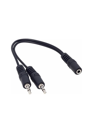 Powermaster 3.5 Mm Stereo Dişi-2x3.5 Mm Stereo Erkek 20 Cm Y Kablo