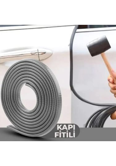 Araç Kapı Koruma Fitili Çarpma Çizilme Önleyici Fitil Gri 5 Metre