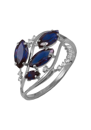 Lapshov Safirli Gümüş Yüzük 11221111 Mavi