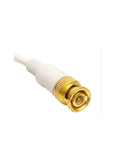 Beyaz Kablolu Bnc Konnektör 10lu