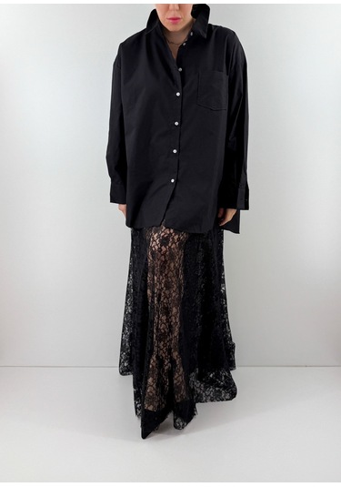 Modaonna Siyah Dantel Maxi Etek Siyah