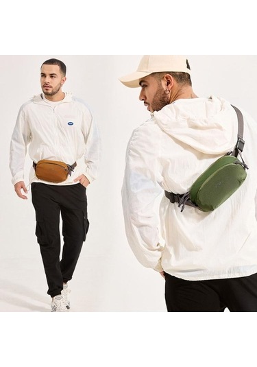 Novahub Erkekler Göğüs Çantası Kişiselleştirilmiş Banliyö Omuz Çantası Cep Telefonu Bel Paketi Siyah Yeşil Siyah Siyah