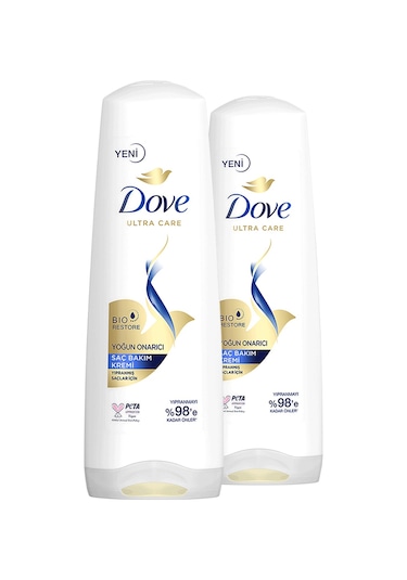 Dove Saç Bakım Kremi Yoğun Onarıcı Yıpranmış Saçlar İçin 2 x 350 ML