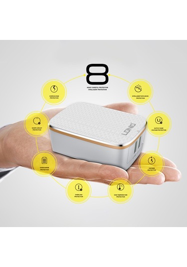 Ldnıo A2204 2 İn 1 12w Çift Usb Arayüzü Seyahat Şarj Cihazı Mikro Usb Veri Kablosu İle Cep Telefonu Şarj Cihazı, Au Fiş Diğer