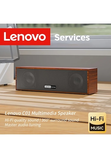 Willowhaven Lenovo Ahşap Desenli Usb/bt Hoparlör: Klasik Retro Tasarım, Stereo Ses Sistemi