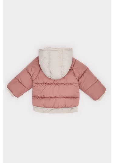 Defacto Kız Bebek Kapüşonlu Fermuarlı Şişme Mont C5312a525aubn564 Kahve