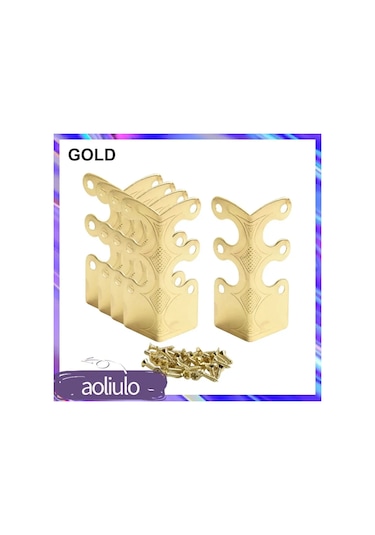 Vkemall 6 Adet Somunlu Katlanmış Metal Köşe Koruyucu, Dayanıklı Taban Ve Duvar Koruma Aparatı