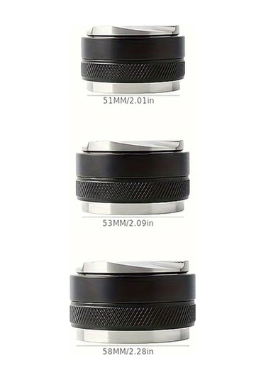 Honeybeeshop 58 Mm Ayarlanabilir Basınçlı Çift Başlı Espresso Tamper 51 53 58mm Alüminyum Alaşımlı Kahve Değirmeni Ev Restoran Kullanımı Ahşap