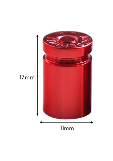 Monyee Alüminyum Jant Valf Kapağı, Renkli Bullet Desenli, Su Geçirmez, Dayanıklı, Araba-motosiklet-bisiklet Uyumlu, Kırmızı 4 Adet