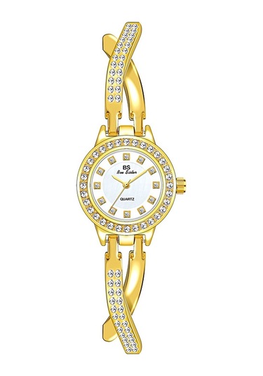 Sones Roma Desenli Elmas Kadın Kuvars Saat, Renk: Gül Altın