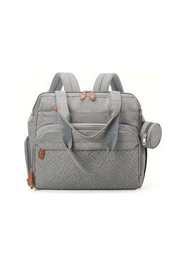 Jialan Anne Çantası Büyük Kapasiteli Çok Fonksiyonlu Anne Sırt Gri