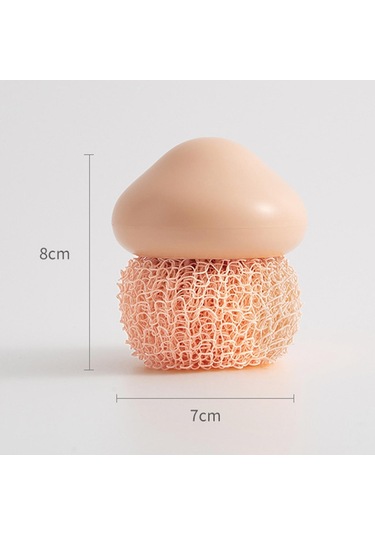Magideal Suntek Mutfak Dayanıklı Bulaşık Temizleme Topu Pembe - 7 x 7 x 8 CM Pembe