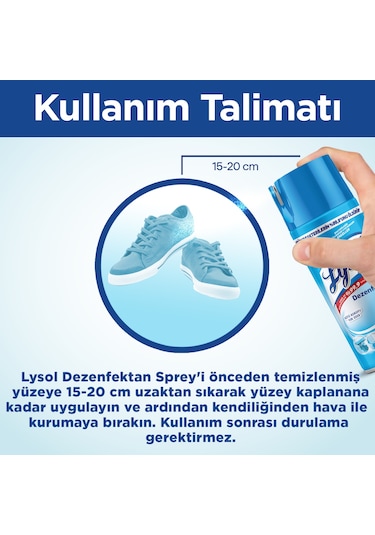 Lysol Pratik Yüzey Temizleyici, Koku Giderici, Dezenfektan Sprey Temizliği Esintisi 2 x 400 ML