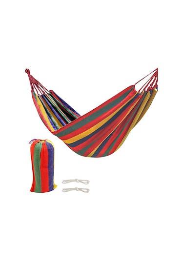 Valkyrie Tek Kişilik 240x80cm Çantalı Kanvas Hamak Çantalı Çok Renkli