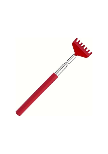 Cordial Kırmızı Metal Telekopik Sırt Kaşıyıcı - Yetişkinler İçin Hediye Ve Masaj Aleti Kırmızı