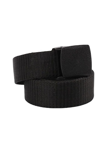 Çantachım Anti Alerjik Plastik Tokalı Taktikal Tarz Bez Kemer Siyah