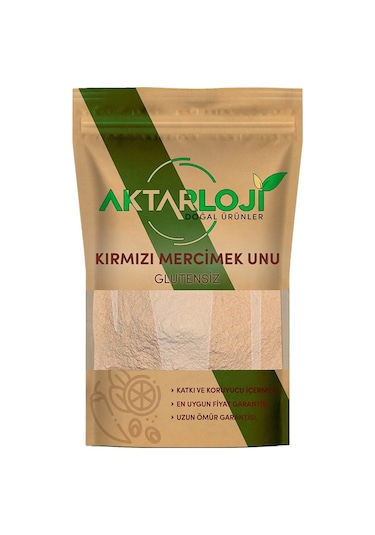 Glutensiz Mercimek Ekmeği Seti 2 Kg Kırmızı Mercimek Unu + 50 Gr Karnıyarık Tohumu Tozu 1. Kalite