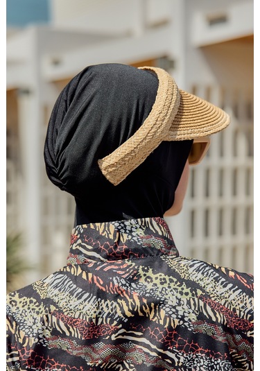 Vizör Hasır Şapka Güneş Koruyucu Siperlik Rş-2105 Camel Bej Camel
