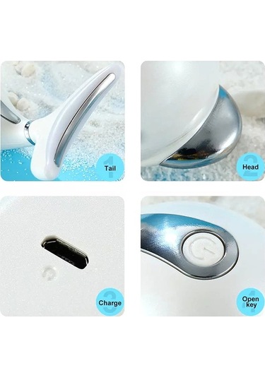 Didadodo Hikeren Yüz Boyun Led Foton Terapi Isıtıcı, Kırışıklık Giderme Soğuk Lipoliz Cihazı Beyaz