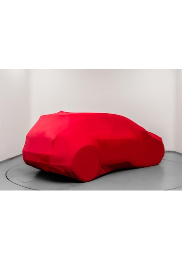 PEUGEGOT 106  (1996-2003) Kumaş Logolu Oto Branda - Penye Örtü KIRMIZI