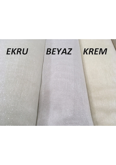 Perdefony Sakal Simli Düz Tül Perde 3 Farklı Renk