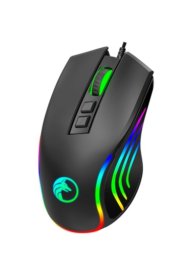 Gametech Prime Kablolu Makro Tuşlu 12800 DPI RGB Led Işıklı Oyuncu Mouse
