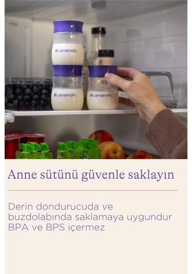 Lansinoh Anne Sütü Saklama Şişeleri 4'lü