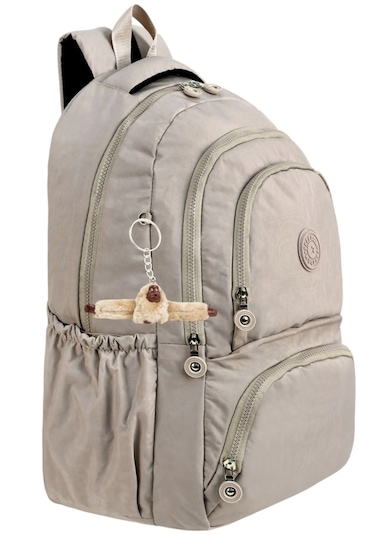 Bej Lüx Krinkıl Kumaş Lise Ve Ortaokul Sırt Çantası, Krinkıl Okul