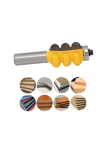 Ximistore9 1/2 İnç Dairesel Saplı Karbür Malzeme Üçlü Boncuklu Router Ucu - Ahşap, Mdf Ve Yumuşak Malzemeler İçin Kesim Aracı