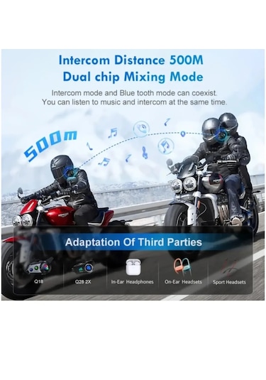 Comse D26X 6 Kişilik Motosiklet Kask Bluetooth İntercom Seti