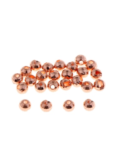 Homyl 25 Adet Oluklu Tungsten Sinek Bağlama Boncuk Perisi Bakır