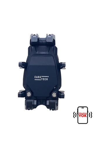 Ct-m18 Telefon Tutucu Titreşim Önleyici Motosiklet Gidon Montajlı 8 Pençeli Siyah Su Geçirmez Siyah