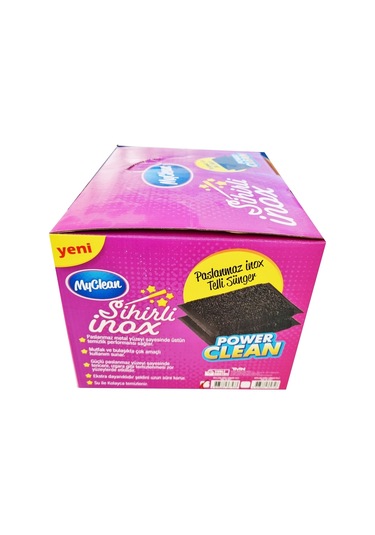 Mahi Max 24 Paket 2'Li (48 Tekli) Avantajlı Kutu Myclean My Clean Sihirli Inox Paslanmaz Telli Süng