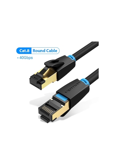 Vention Cat8 Ethernet Kablosu Sttp 40 Gbps 2000 Mhz Cat 8 Rj45 Ağ Lan Yama Round Cable-pvc 1.5m Diğer
