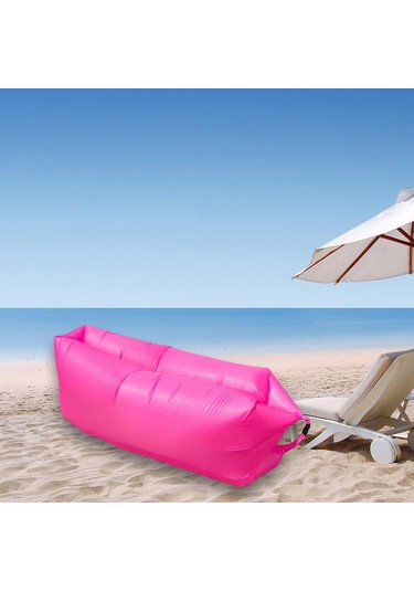 Suntek Şişme Hava Şezlong Kanepe Taşınabilir Kırmızı-gül Kırmızı