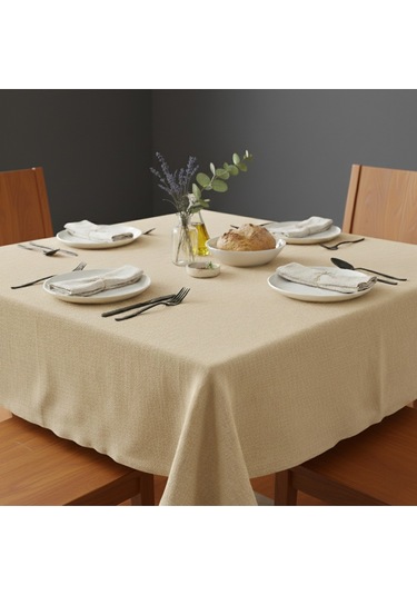 Doğal Ham Bez 4 Kişilik Mutfak Masası Örtüsü 120x150 Cm Yıkanabilir Dayanıklı Minimal Tasarım Bej