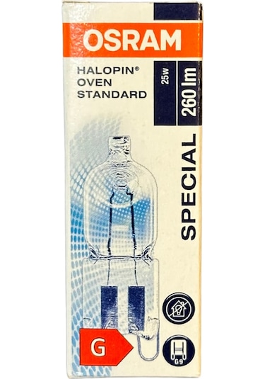 Osram Halopin Oven 25w 2700k Sarı Işık G9 Duylu Halojen Fırın Ampulü 4 Adet