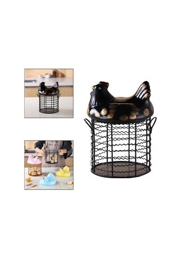 Suntek Vintage Tel Sepet Kulplu Yumurta Çiftlik Tarzı Depolama Stil 4 Diğer