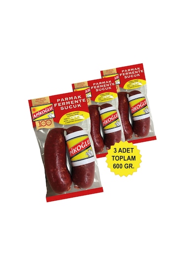 Dana Parmak Sucuk 200 Gr. Üçlü Paket Toplam 600 Gr.