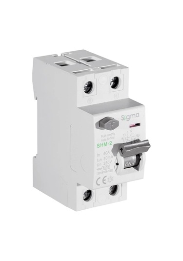 Sigma 2x40a 30ma 6ka Ac Tip Monofaze Kaçak Akım Koruma Rolesi