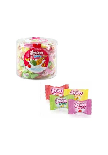 Ibon Sütlü Meyveli Şeker 1000 Gr. Silindir (1 Kutu)