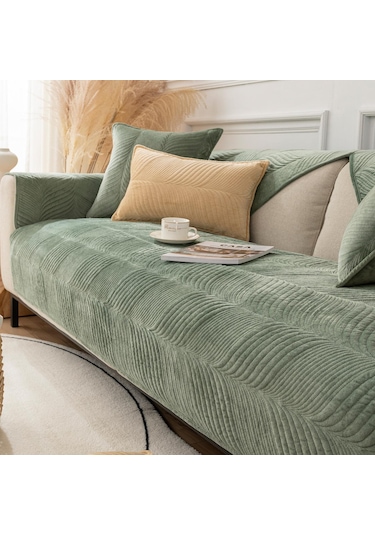 Ten Rengi Kalın Peluş Kenar Kanepe Kılıfı Mobilya Koruma Kapağı 70 90cm