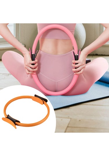 Suntek Pilates Hoop Circle Elastiklik Kadınlar Kızlar Turuncu Turuncu